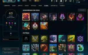 Platina 3 com 40 Champs e 4 Skins + 14 Fragmentos