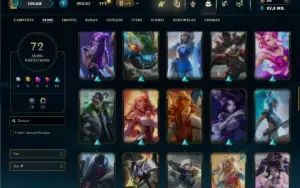 Ferro 1 com 80 Champs e 72 Skins( MAIN ADC )