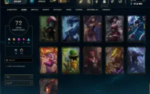 Ferro 1 com 80 Champs e 72 Skins( MAIN ADC )
