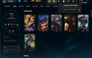 Ferro 1 com 80 Champs e 72 Skins( MAIN ADC )