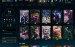 Ferro 1 com 80 Champs e 72 Skins( MAIN ADC )