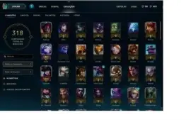 Conta lol lvl 30, Gold IV, todos os champs, 40 skins