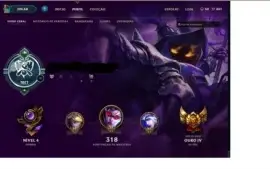 Conta lol lvl 30, Gold IV, todos os champs, 40 skins