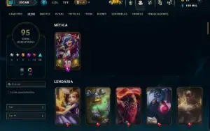 Prata 1 com 110 Champs e 95 Skins ( ADC / TOP / MID )