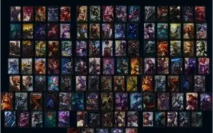 CONTA COM TODOS OS CHAMPION 186 SKINS DIAMANTE 1