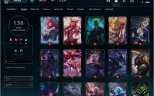Conta lol unraked de 2014 gasto +2mil reais na conta