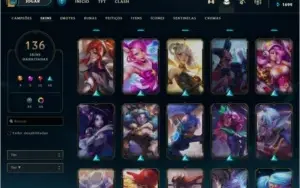 Conta lol unraked de 2014 gasto +2mil reais na conta