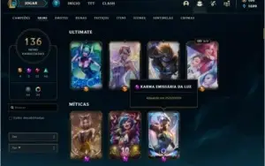 Conta lol unraked de 2014 gasto +2mil reais na conta