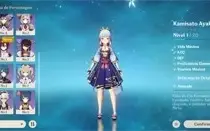Conta Genshin Impact AR10 Ayaka + Kokomi + Cortadora