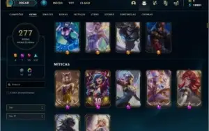 Conta lol d1 full champ lvl 544 50% wr