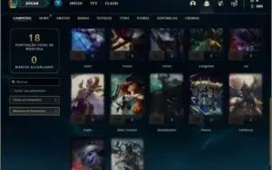 Conta bronze 1 com 2 skins e 22 champs