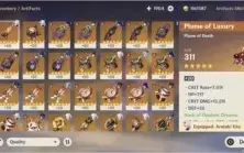 GENSHIN IMPACT END GAME - 22 ÍTENS T5 (14 Pers., 8 Armas)