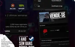 conta steam level 19 gc