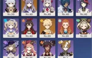 Conta genshin impact Ayaka, Hu tao, Zhongli, Mona...