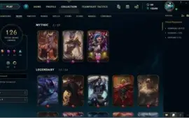 CONTA DIAMANTE 3/LVL 299/126 SKINS/121 CHAMPS