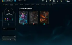Conta Unranked com 27 Champs e 3 Skins + 1 Fragmento
