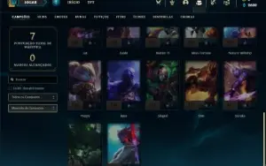 Conta Unranked com 27 Champs e 3 Skins + 1 Fragmento