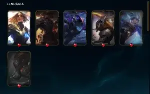 Conta diamante LoL com rp gasto varias skins