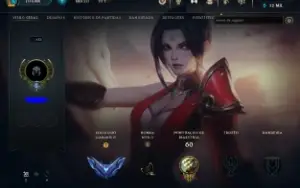 Conta diamante LoL com rp gasto varias skins