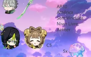 AR30- Alhitham + BIS + Tighnari + YaoYao C5 + 5 tiros