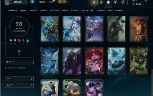 Unranked com 75 Champs e 28 Skins