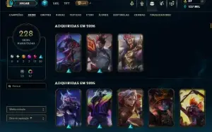 Conta mestre 156 pontos ( season nova)  230 skins lvl 589