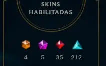 Conta (Ex Diamante) com 533 skins com todos campeões