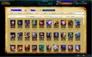 Conta League of Legens OURO 5+47 skins+11 paginas de runa