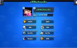 Brawl stars 14k de troféus, 2 lendárias e 2 míticos