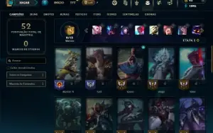 Platina 3 com 35 Champs e 10 Skins ( MAIN JG )
