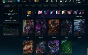 Platina 3 com 35 Champs e 10 Skins ( MAIN JG )