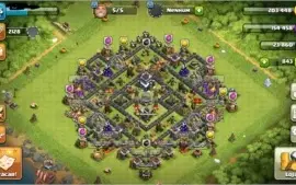 Clash of Clans cv 9 quase full heróis lvl 10