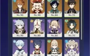 Genshin AR 54 Xiao, Venti, Zhongli, Klee, Childe, Jean