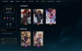 Conta de LoL + 200 skins