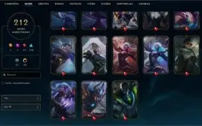 Conta de LoL + 200 skins