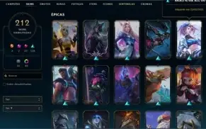 Conta de LoL + 200 skins
