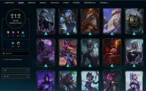Conta de LoL + 200 skins