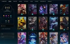 Conta de LoL + 200 skins