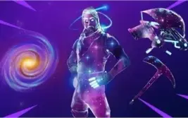 Conta com Galaxy Fortnite/+ picareta,mochila e asa delta.