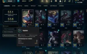 Unranked com TODOS os champs e 131 Skins + 7 Vitoriosas
