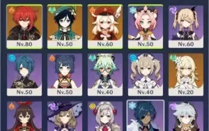 Genshin Impact Diluc, Venti e Klee rank 41