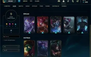 Conta bronze 1 com 30 Champs e 9 Skins