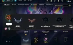 Conta bronze 1 com 30 Champs e 9 Skins