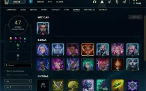 Conta bronze 1 com 30 Champs e 9 Skins