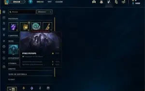 Conta bronze 1 com 30 Champs e 9 Skins