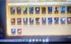 Conta league of legends unranked, 22 campeões, 2 skins