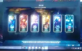 Conta league of legends unranked, 22 campeões, 2 skins