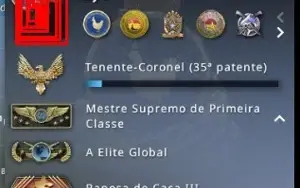 CONTA GLOBAL + SKIN E MEDALHAS