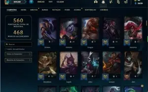 Conta ouro 3 com TODOS os champs e 135 Skins + 5 Vitoriosas