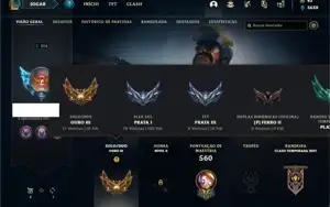 Conta ouro 3 com TODOS os champs e 135 Skins + 5 Vitoriosas